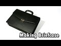 87 [Leather Craft] Making Leather briefcase / [가죽공예] 서류가방 만들기 / Free Pattern