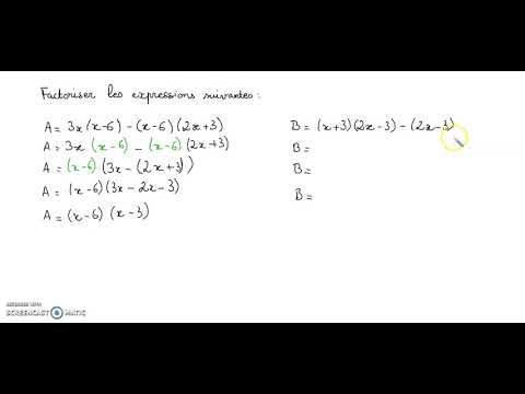 Factoriser avec un facteur commun - YouTube