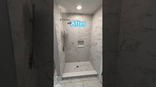 That driveway tho #tile #remodel #bathroomremodel #tileshower