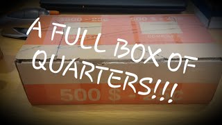 $500 in QUARTERS!! ( An entire box of quarters)