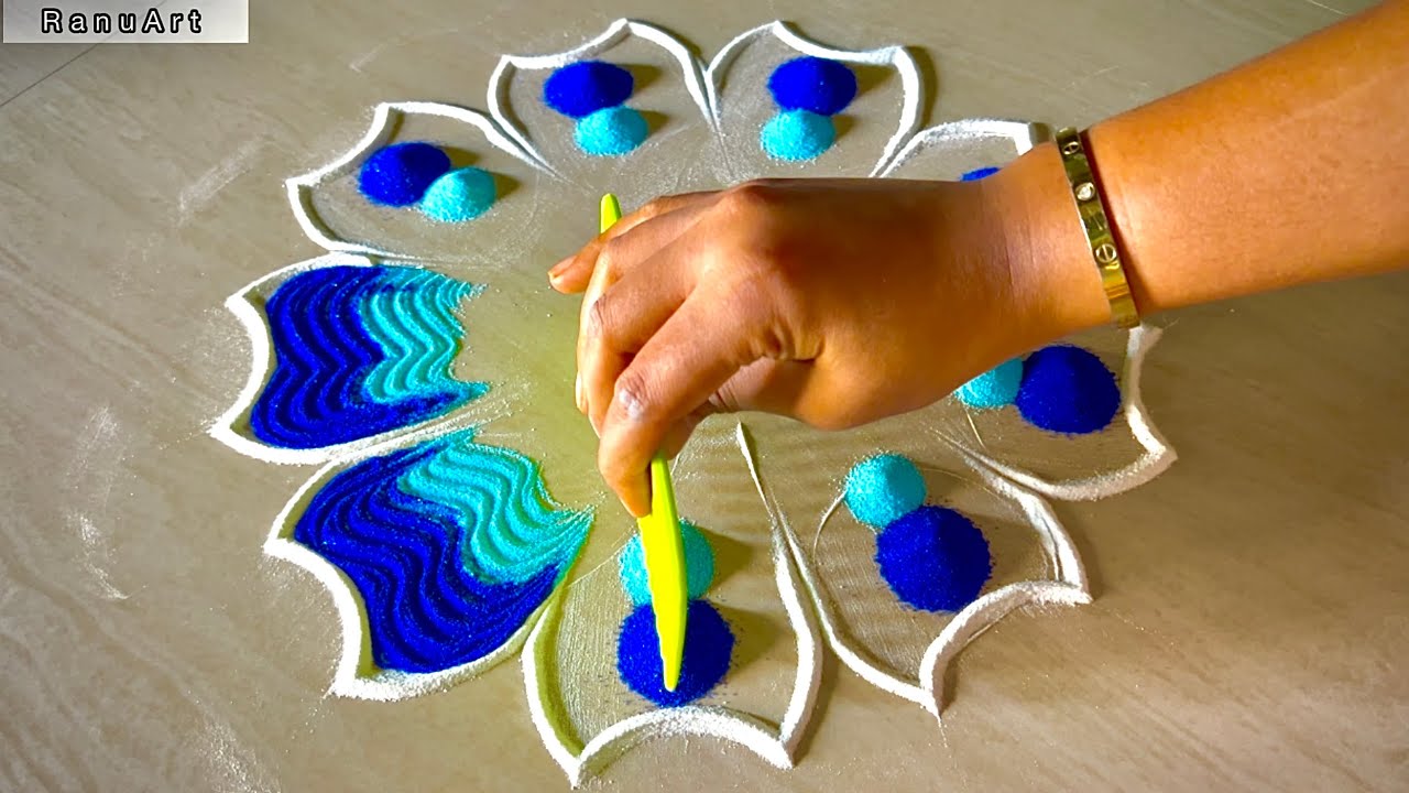 Most Beautiful Rangoli Design 🌸 | Easy Daily Rangoli for Beginners | Trending Rangoli 2025 ✨Ranu Art