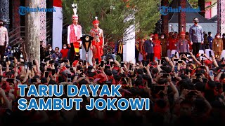 ®️🔴 Tariu Dayak Pasukan Merah TBBR Menggema Sambut Presiden Jokowi