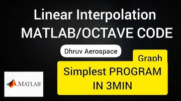 Interpolation MATLAB | Linear Interpolation | MATLAB Code| Octave | Dhruv Aerospace | Aerocoding|