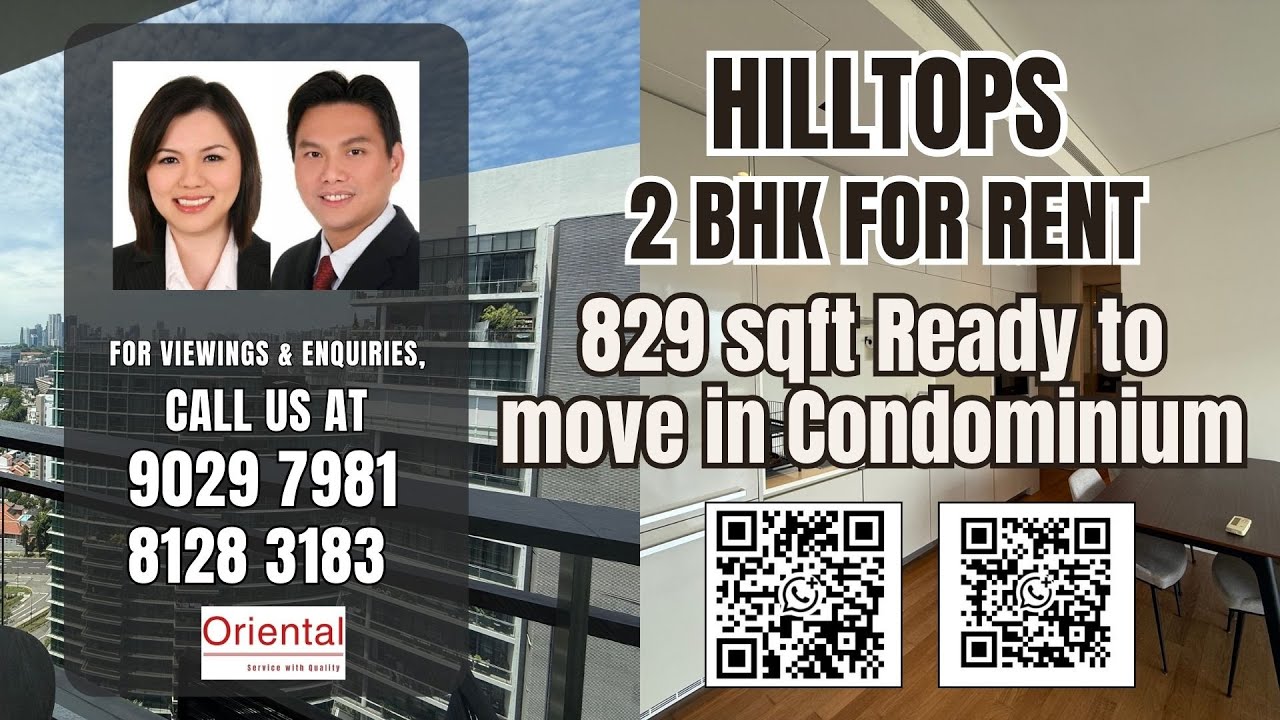 Hilltops Condo for Rent Orchard Singapore | 2 Bed High Floor, 829 sq ft