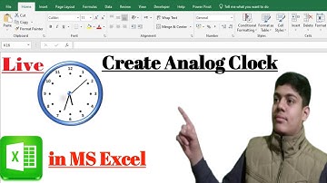 How to Make Live Analog Clock in MS Excel With Easy And Simple Method.