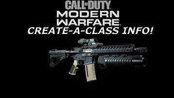 Modern Warfare Create a Class Information! - Gunsmith Explanation, Weapon Perks, and Operators (MW)