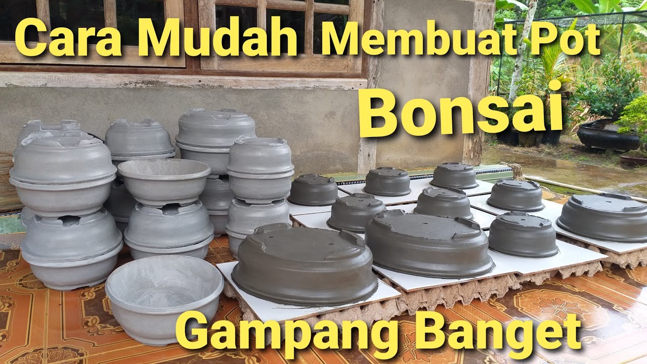 Cara Mudah Membuat Pot  Bonsai  dari  Semen YouTube