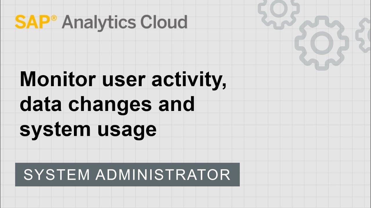 Monitor User Activity Data Changes And System Usage Sap