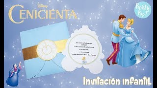 CINDERELLA ??? - DIY Party invitation + free templates? | Party pop!?|  - YouTube