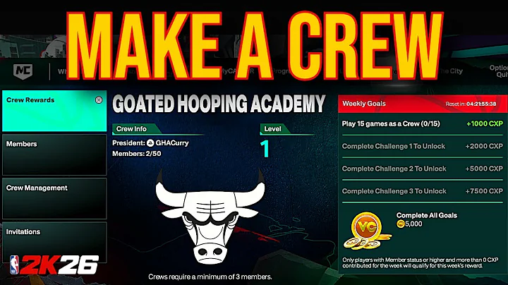 How to Create a Crew in NBA 2K26 (THINGS TO KNOW)