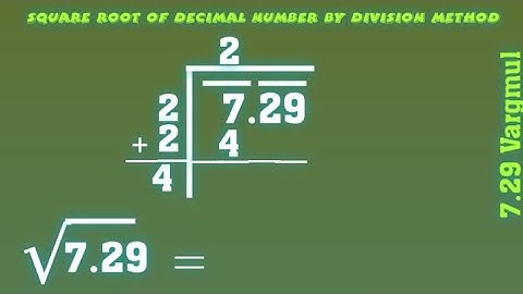 Find the Square Root of Decimal Numbers in Urdu, Square Root of Decimal Number 7.29 (√7.29)