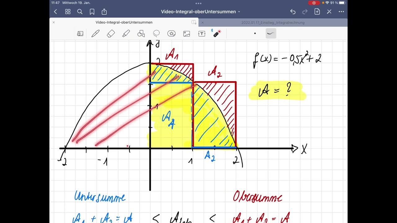 Integralrechnung Fläche unter der Kurve Teil 2 YouTube