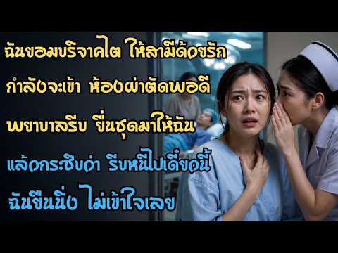 ขึ้นเตียงผ่าตัดจะบริจาคไตให้สามี แต่พยาบาลยื่นชุดให้แล้วกระซิบว่า “หนีเดี๋ยวนี้!”