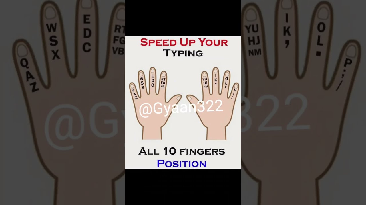 SPEED UP YOUR TYPING ALL 10 FINGERS POSITION English Computer Excel Keyboard Videos Shorts