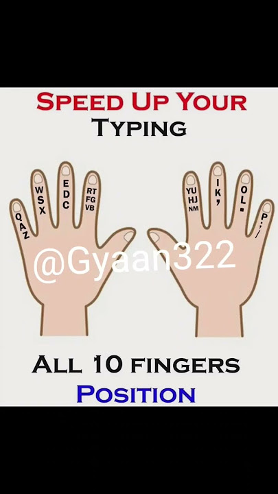 SPEED UP YOUR TYPING ALL 10 FINGERS POSITION #english #computer #excel #keyboard #videos #shorts