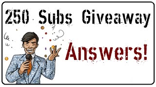 Urban Rivals - 250 Subs Giveaway Answers