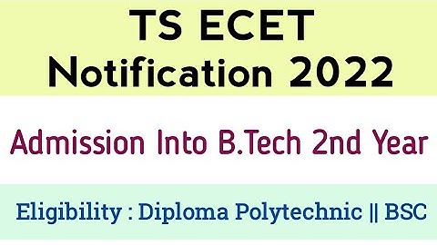 TS ECET 2022 Exam date released|ecet2022 #tsecet2022 #tsecet #apecet2022