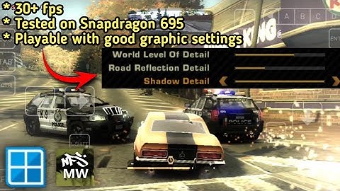 Winlator 6.1 | Need For Speed Most Manted 2005 gameplay test | Snapdragon 695
