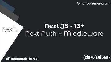Next 13 - Middleware con Next-Auth
