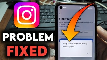 Instagram password reset problem, sorry something went wrong please try again Instagram problem