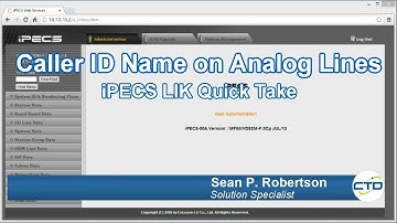 iPECS LIK: Caller ID Name on Analog Lines