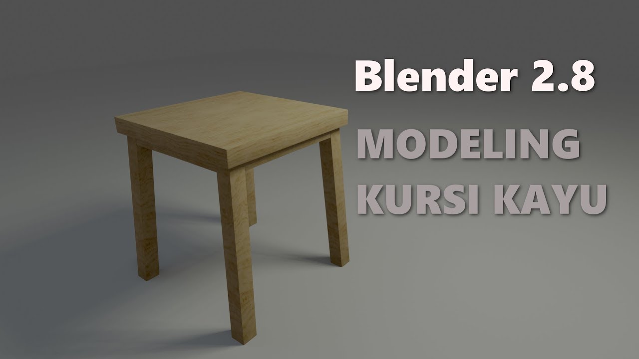 Blender 2 8 Modeling Kursi  Kayu  Menggunakan Modifier 