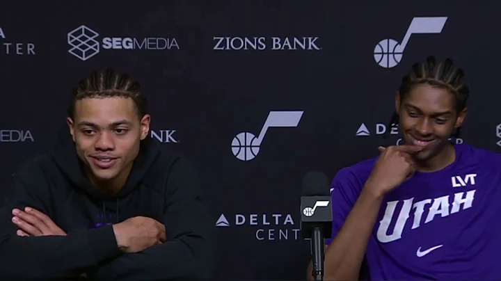 Keyonte George & Cody Williams PostGame Interview | Utah Jazz vs Dallas Mavericks