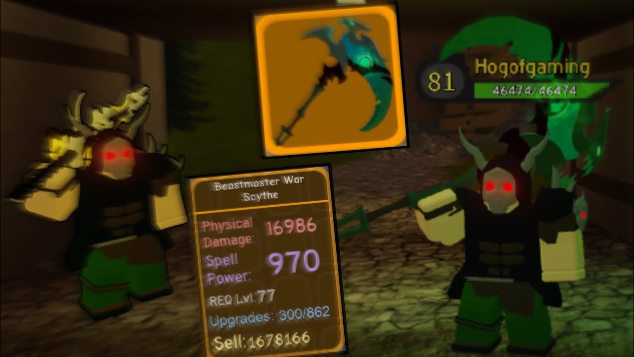 I Got The Legendary Beastmaster War Scythe Soulstealer - new best legendary beastmaster war scythe kings castle update roblox dungeon quest