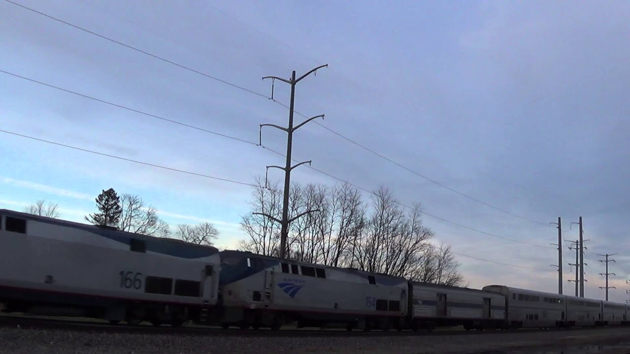 Amtrak 166 West Bristol, IL 11/22/13