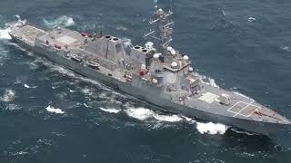 Guided-Missile Destroyer USS Rafael Peralta Operates in Middle East