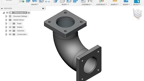 Fusion 360: Basic Elbow Pipe 3D Modelling