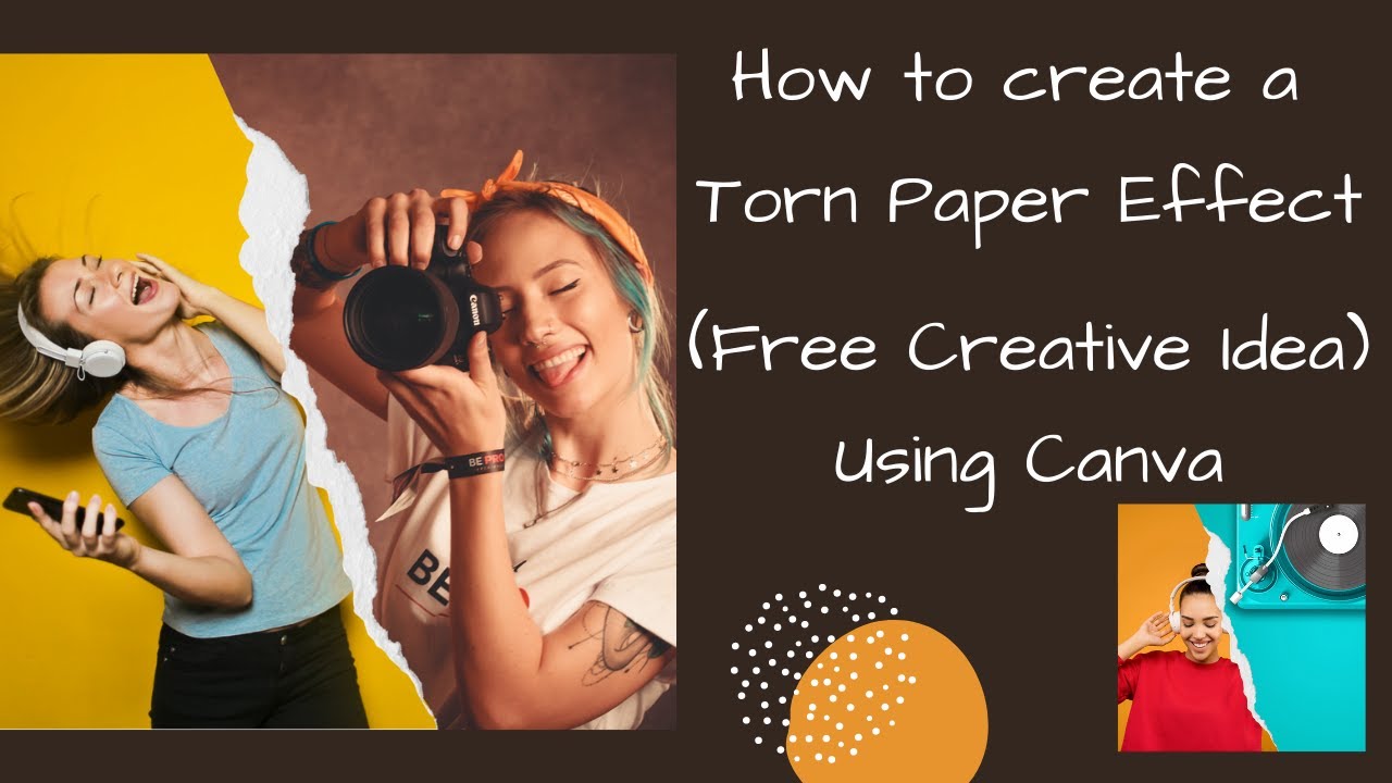 How to create a torn paper effect (free creative idea) using free canva ...