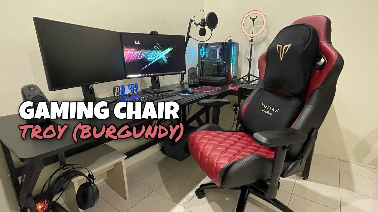 UNBOXING GAMING CHAIR TOMAZ - TROY (BURGUNDY