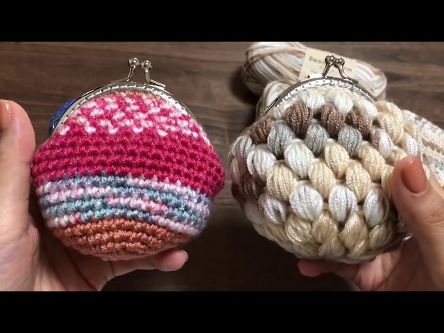 DAISO] I made a crocheted clasp purse using a design yarn ☆ How