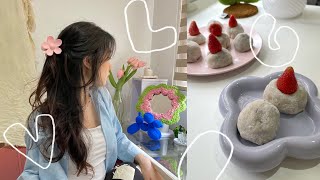 vlog ? days in lockdown, making ichigo daifuku, shopee finds