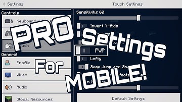 BEST PvP Settings For MCPE Touch Player!! // Mobile User // Minecraft Bedrock Edition