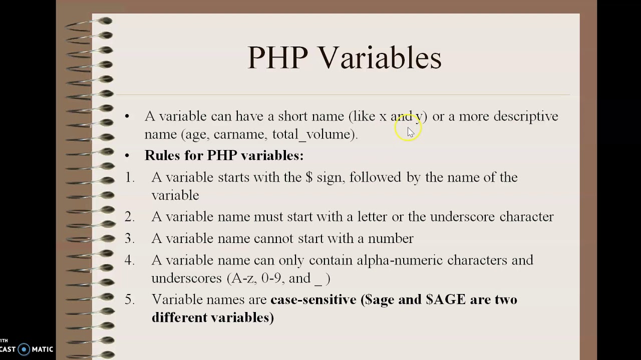3 variables in PHP - YouTube