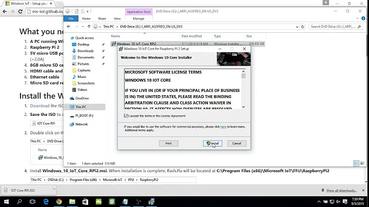 Install the Windows 10 IoT Core tools (Raspberry Pi 2) on Windows 10
