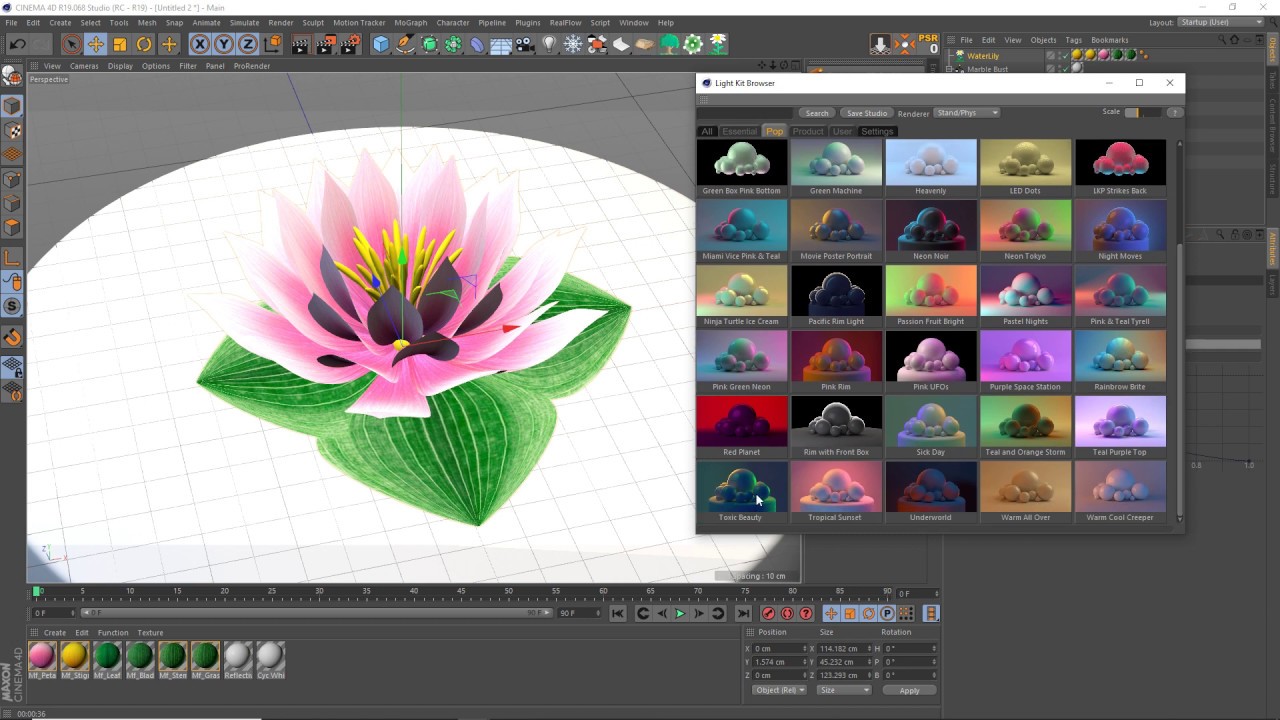 Cinema 4D 01 Sử dụng bộ ánh sáng có sẵn (Light Kit Pro 3) YouTube