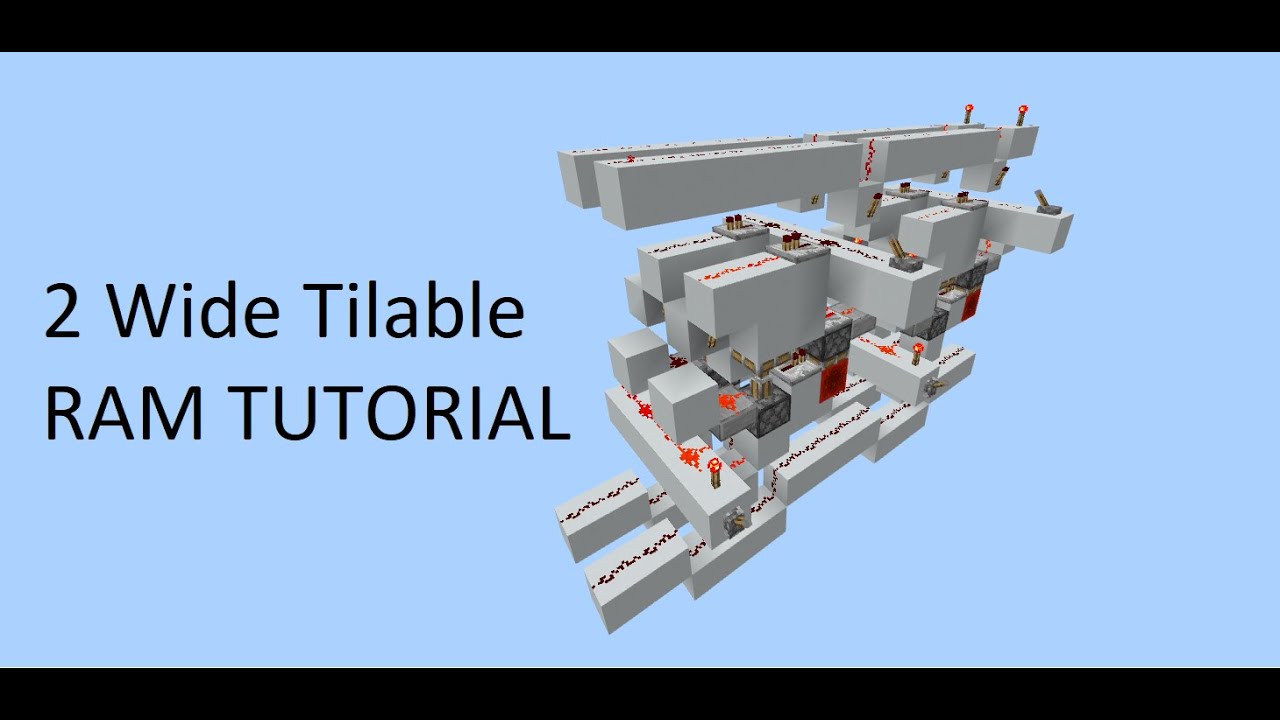 2 Wide Tilable RAM Tutorial: Minecraft Bedrock