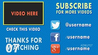 Top 10 free outro template for your youtube channel by TECHNICAL EASHAN [hipp999]