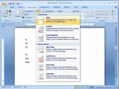 change page layout in word for a single page