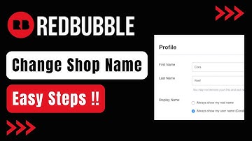 How to Change Shop Name on Redbubble !
