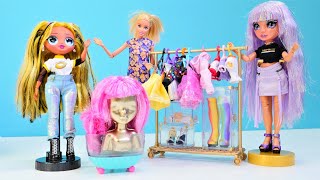 Spiele mit Puppen - Barbie im LOL Surprise Friseursalon - Rainbow geht zur Modenschau