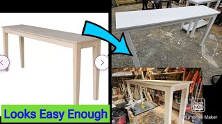 Big Classic Console Table build in detail #diy #howto #woodworking