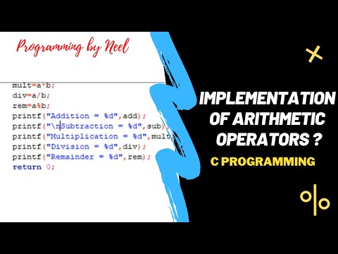 C Programming - IMPLEMENTATION of ARITHMETIC OPERATORS #cprogramming