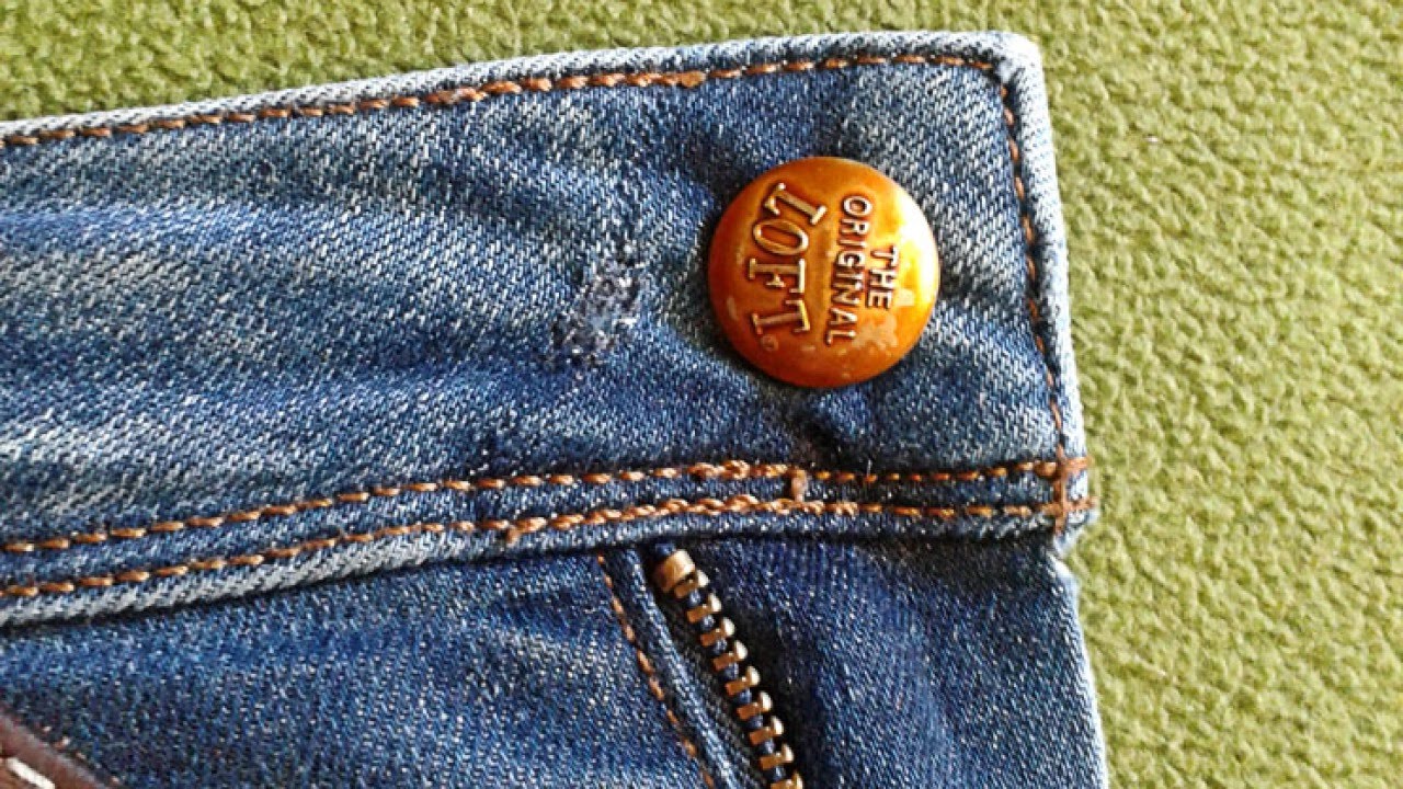 Sew a Button Rivet on Jeans - DIY Style - Guidecentral - YouTube