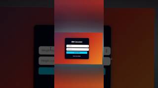 How to create BMI calculator in html css JavaScript New, BMI tells if your weight is healthy or not