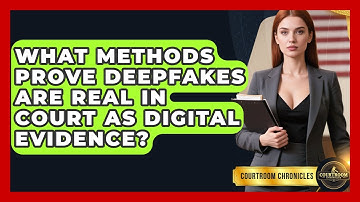 What Methods Prove Deepfakes Are Real In Court As Digital Evidence? - Courtroom Chronicles