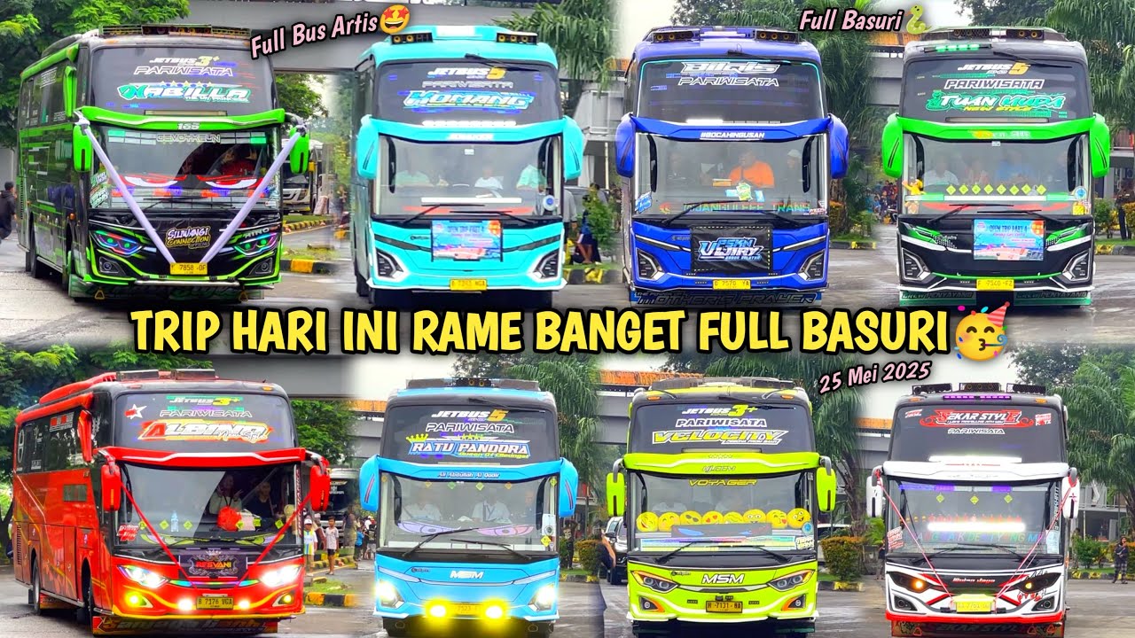 RAME FULL BUS TELOLET BASURI🥳 Hunting Di Rest Area KM 68 👏